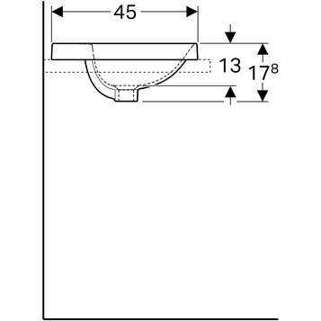 Раковина 55 см Geberit VariForm 500.740.01.2 Раковина 55 см Geberit VariForm 500.740.01.2