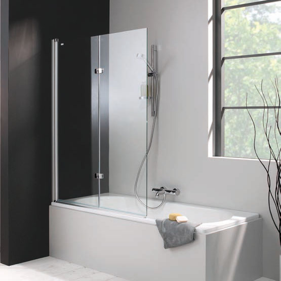 Шторка для ванны двухстворчатая Huppe Design Elegance/501 Design Pure
