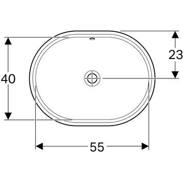 Раковина 61 см Geberit VariForm 500.756.01.2 Раковина 61 см Geberit VariForm 500.756.01.2