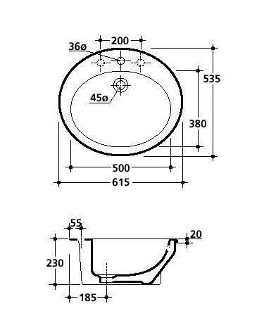 Раковина 61 см Kerasan Giada 774001*1 Раковина 61 см Kerasan Giada 774001*1